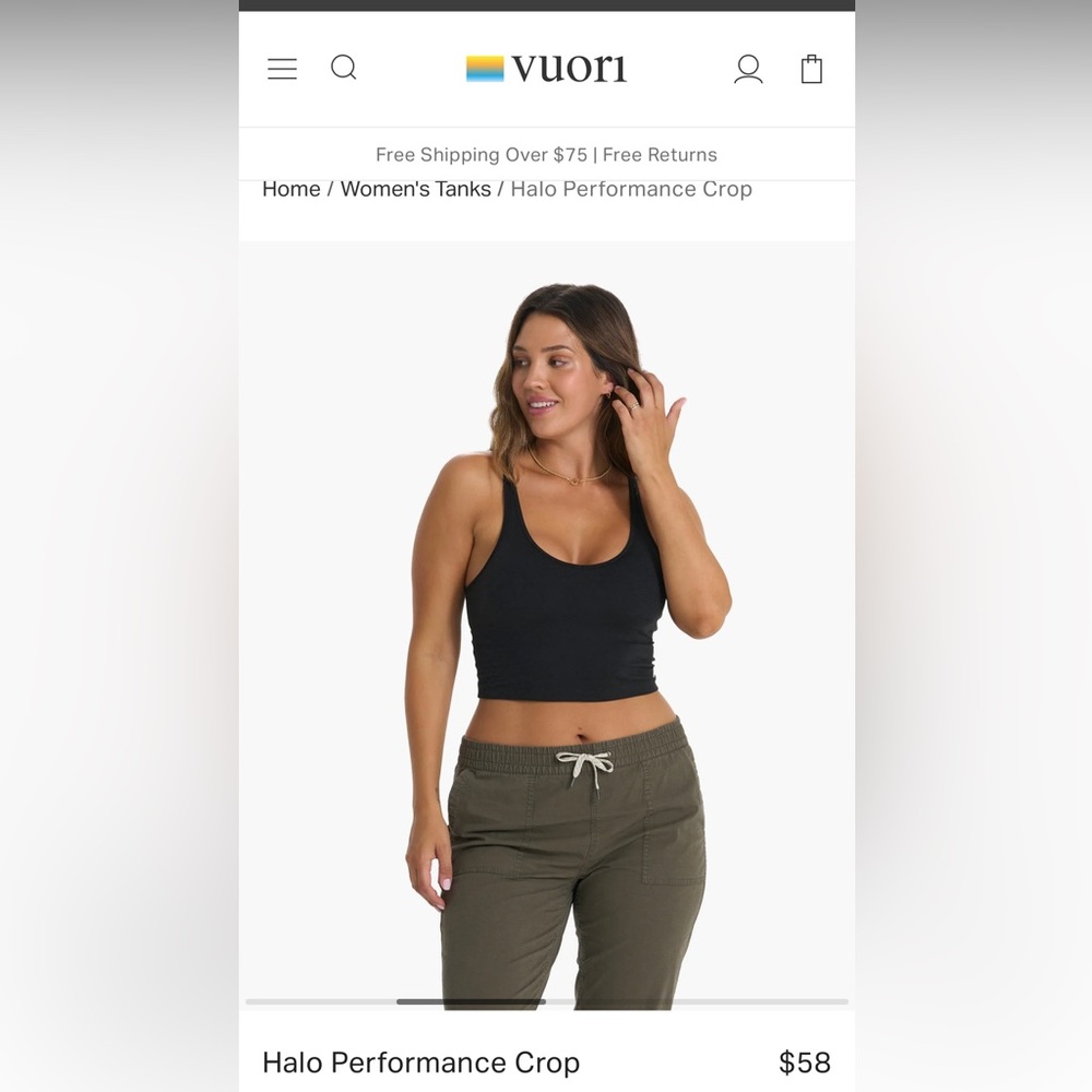 Vuori Halo Performance Crop